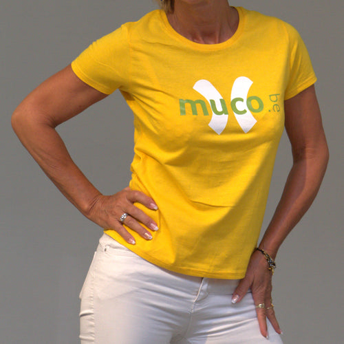 Nouveau T-Shirt jaune courtes manches pour femme